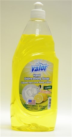 Valor Lemon Hand Dishwashing Soap 25oz/12 Case