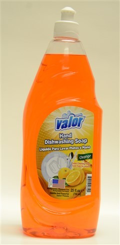Valor Orange Hand Dishwashing Soap 25oz/12 Case